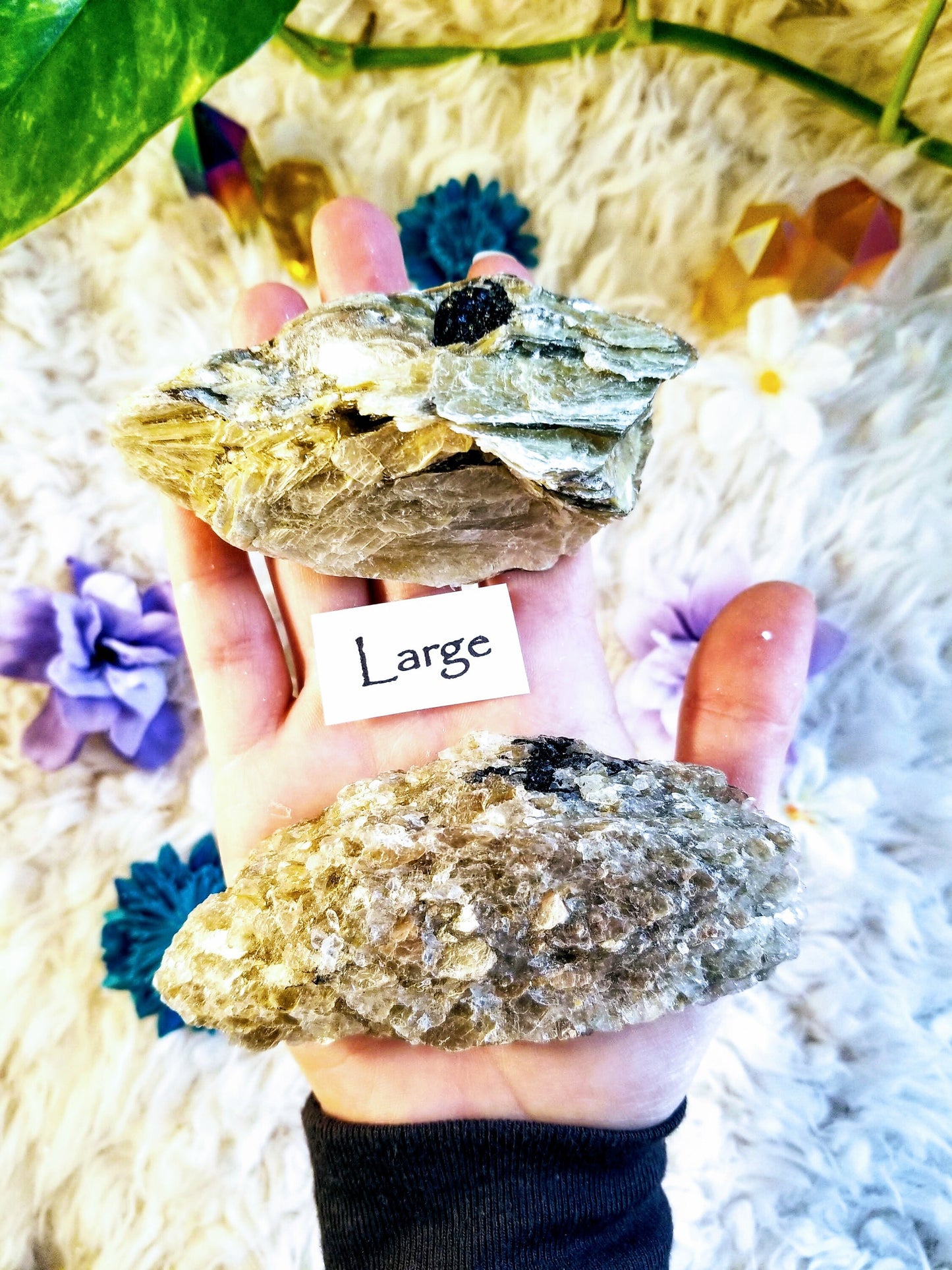 SPARKLY Natural Golden Mica from Brazil/ for Crystal Healing/ Gemstone Home and Altar Decor/ Reiki/ Meditation