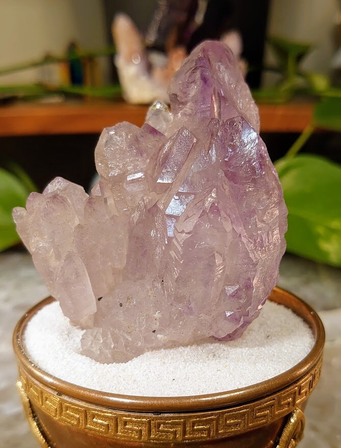 235g Beautiful Amethyst Cluster with Self Healing from Karur, India for Meditation / Collection / Altar Decor