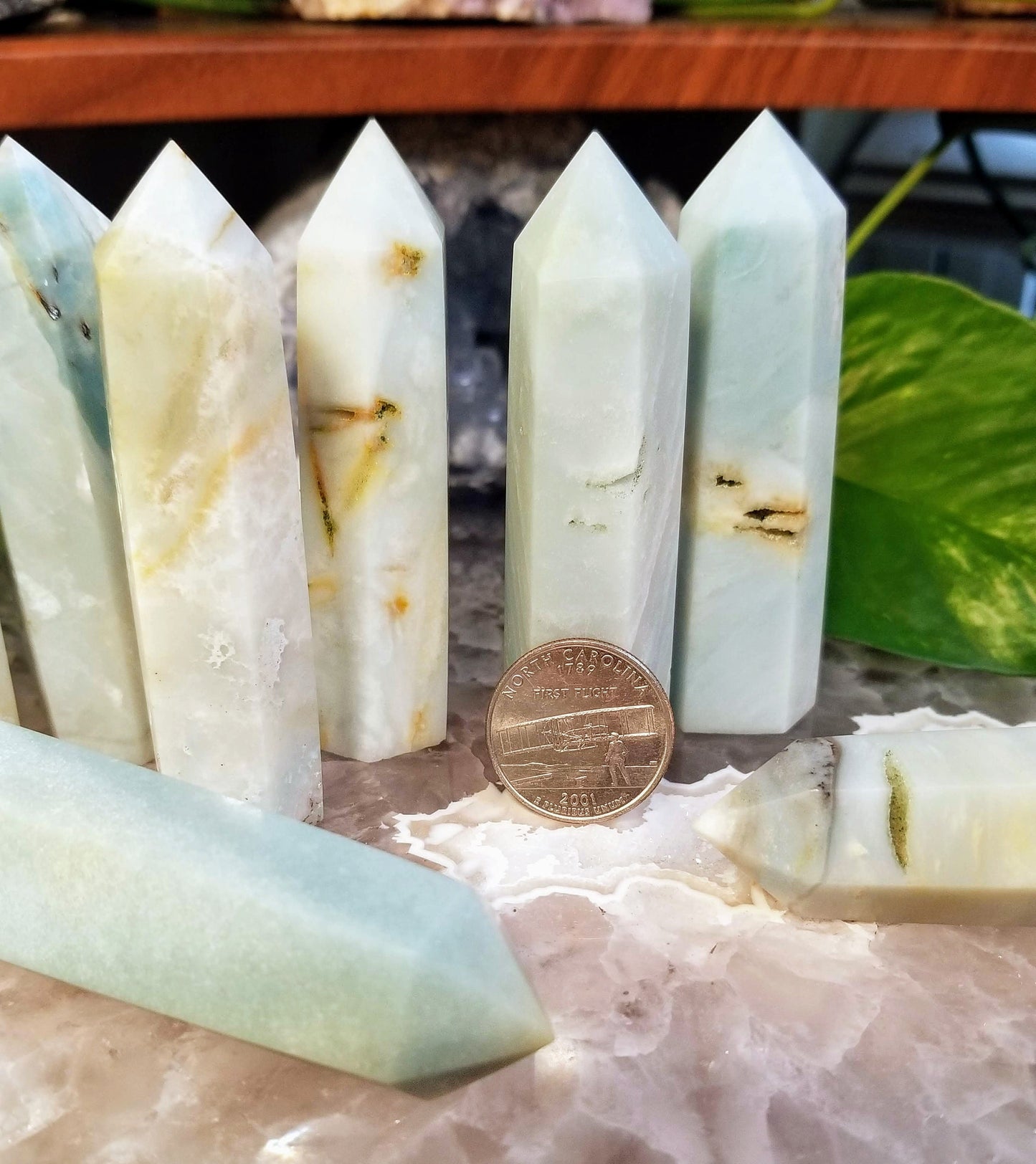 Amazonite Generator/ Point/ Tower/ Obelisk/ for Crystal Healing & Grids/ Meditation/ Reiki/ Mineral Collectors/ Gemstone Home Decor