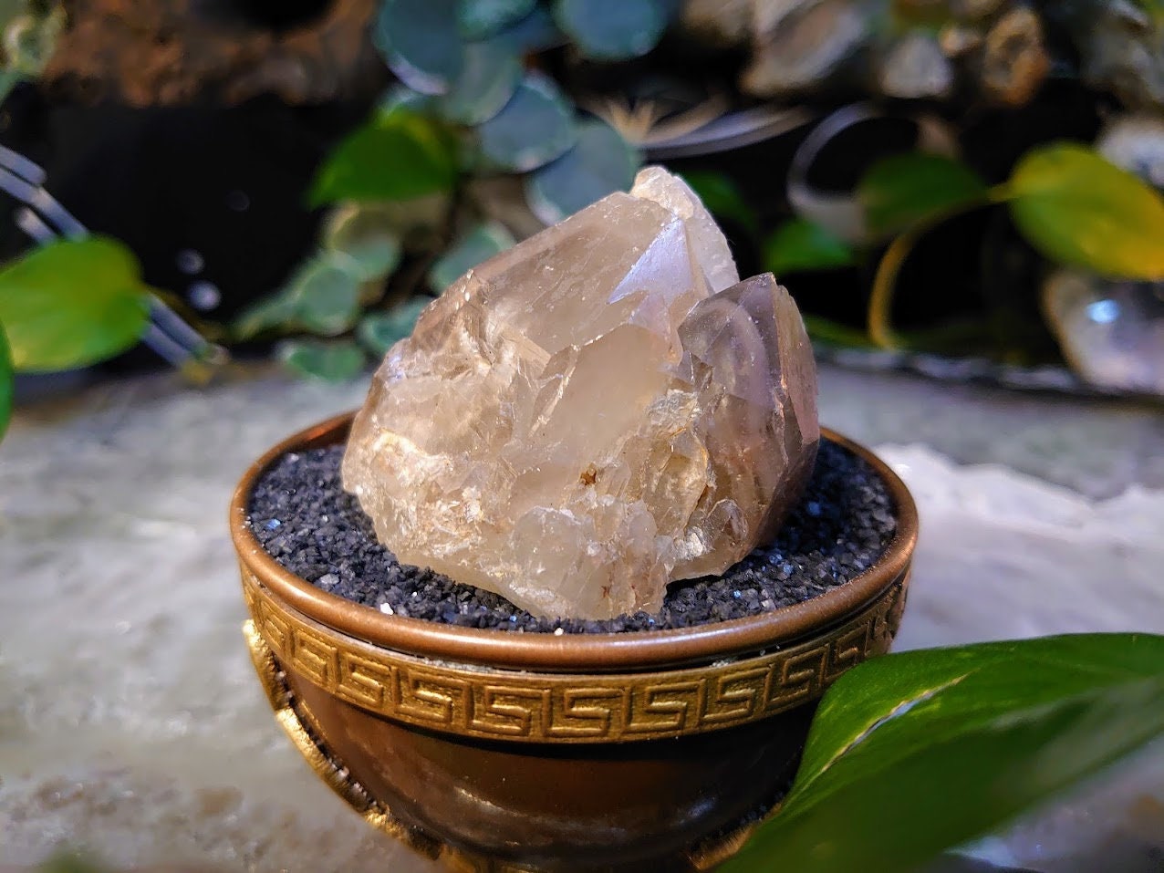 103.4g Hematoid Elestial Quartz Point/Cluster from Zambia for Home and Altar Decor / Collection / Energy