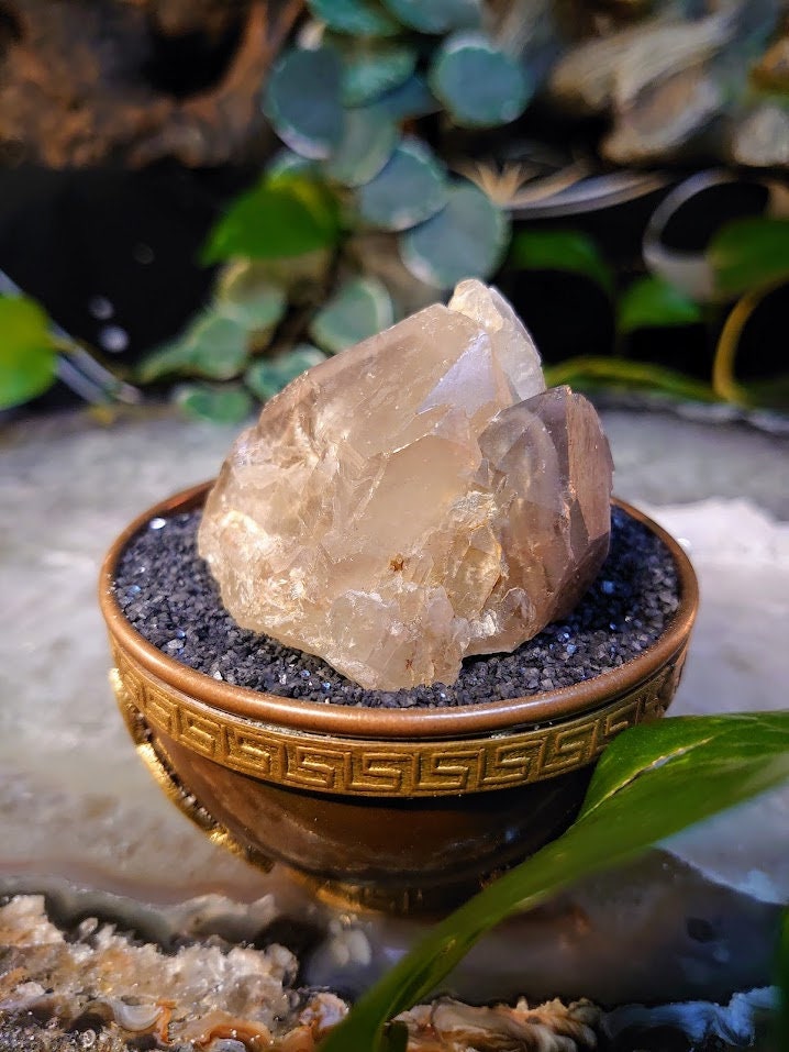 103.4g Hematoid Elestial Quartz Point/Cluster from Zambia for Home and Altar Decor / Collection / Energy