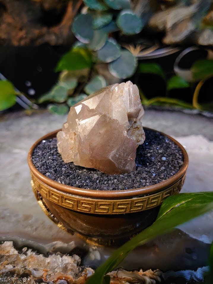 103.4g Hematoid Elestial Quartz Point/Cluster from Zambia for Home and Altar Decor / Collection / Energy