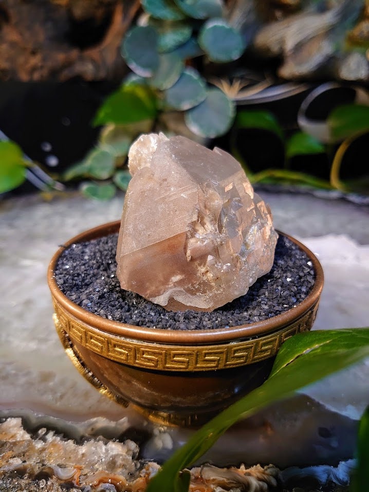 103.4g Hematoid Elestial Quartz Point/Cluster from Zambia for Home and Altar Decor / Collection / Energy