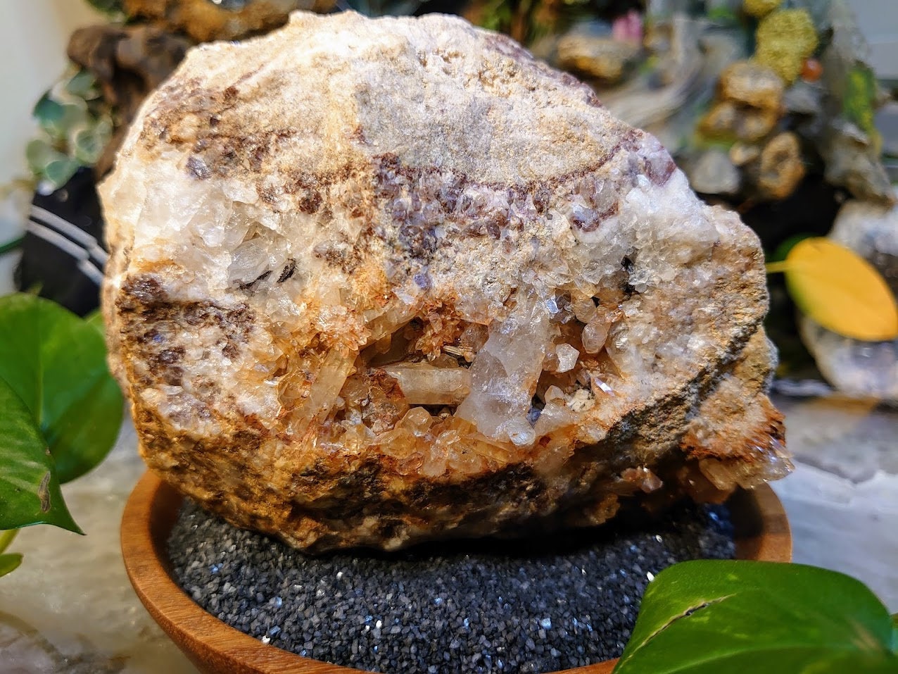 1,582g Large Hematoid Quartz Cluster/Geode on Matrix from Zambia for Home and Altar Decor / Collection / Energy / Cabinet Size Class