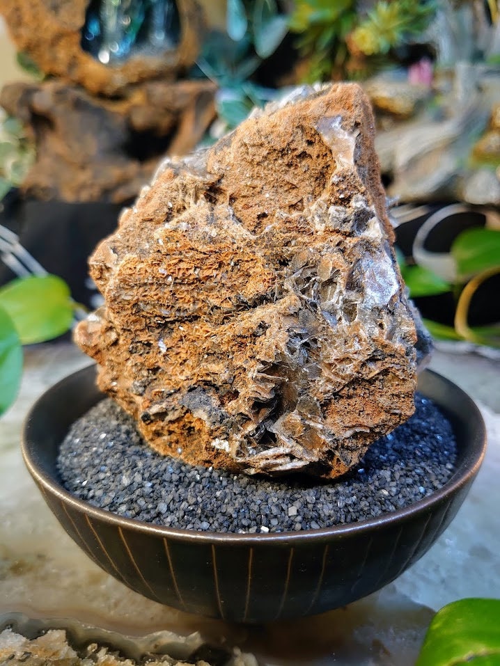 582g Lustrous Grey Barite Leaf Formation from Tenke Fungurume, Congo for Altar and Home Decor / Energy Work / Crystal Healing / Reiki