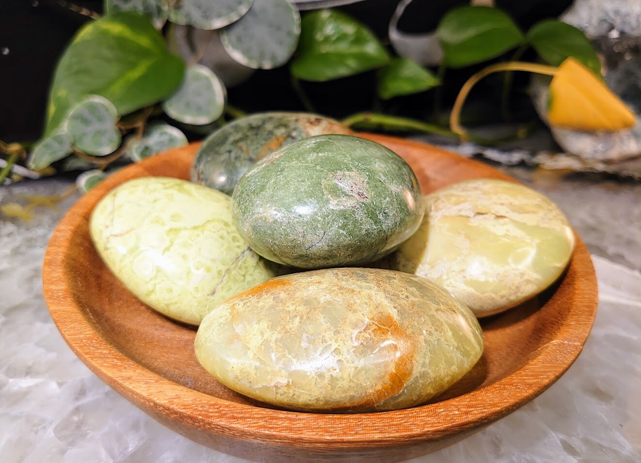 Green Opal Palmstones from Madagascar for Crystal Healing/ Reiki/ Meditation/ Crystal & Mineral Collectors