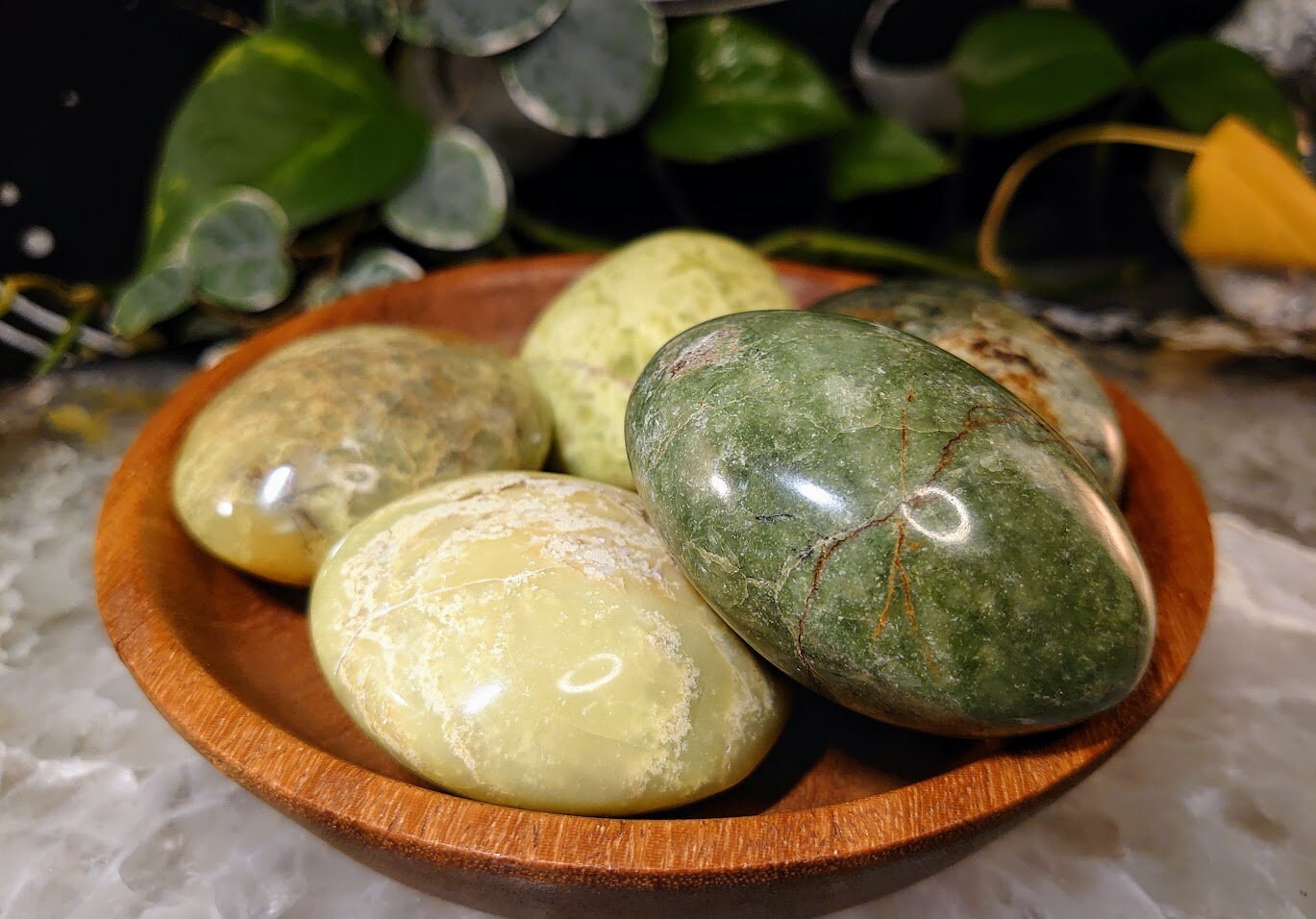 Green Opal Palmstones from Madagascar for Crystal Healing/ Reiki/ Meditation/ Crystal & Mineral Collectors