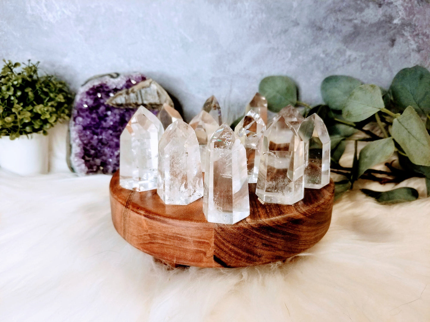 MEDIUM Water Clear Quartz Generator/ Point/ Tower/ Obelisk/ for Crystal Healing and Grids/ Reiki/ Meditation/ Gemstone Home & Altar Decor