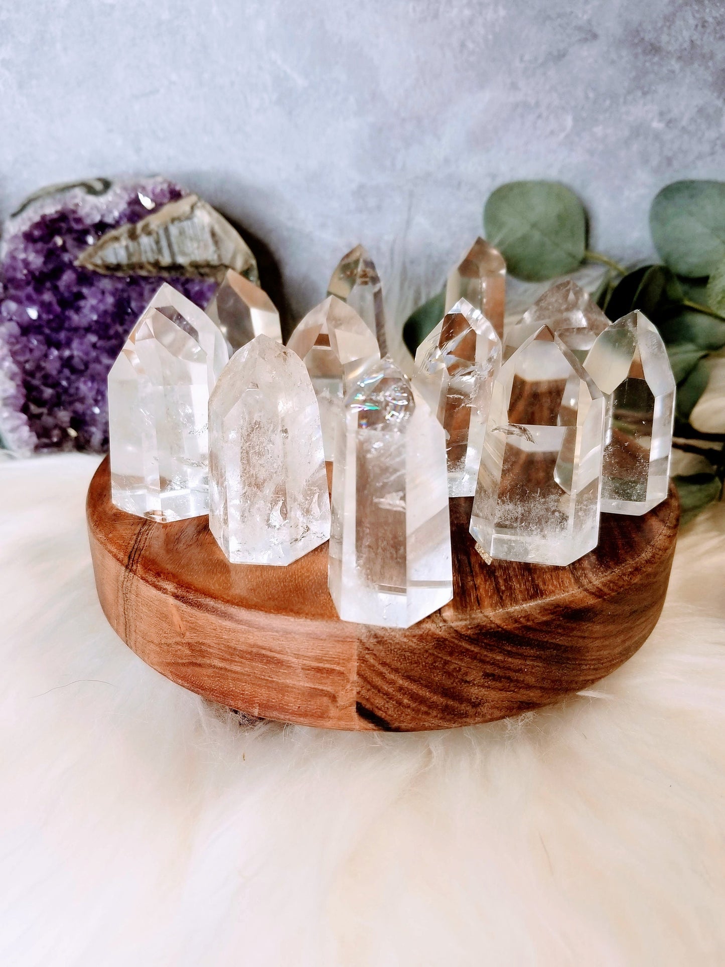 MEDIUM Water Clear Quartz Generator/ Point/ Tower/ Obelisk/ for Crystal Healing and Grids/ Reiki/ Meditation/ Gemstone Home & Altar Decor