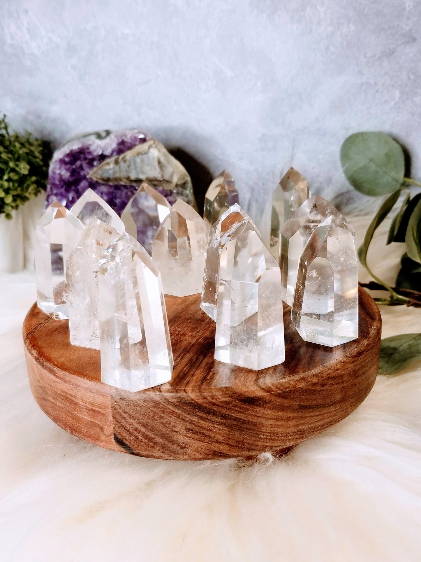 MEDIUM Water Clear Quartz Generator/ Point/ Tower/ Obelisk/ for Crystal Healing and Grids/ Reiki/ Meditation/ Gemstone Home & Altar Decor