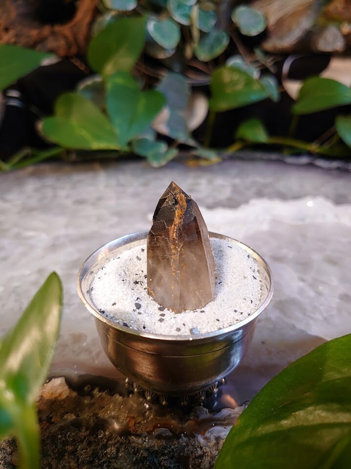 19.7g Natural Smoky Quartz Point with Iron Inclusions from Malawi, Africa for Collection / Home & Altar Decor / Protection / Crystal Healing