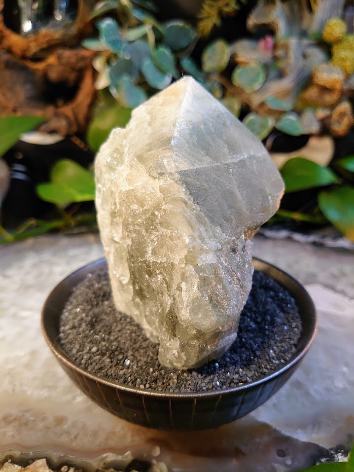 615g Semi Polished Aquamarine Generator/Obelisk/Tower from Brazil for Crystal Healing / Reiki / Meditation / Home & Altar Decor