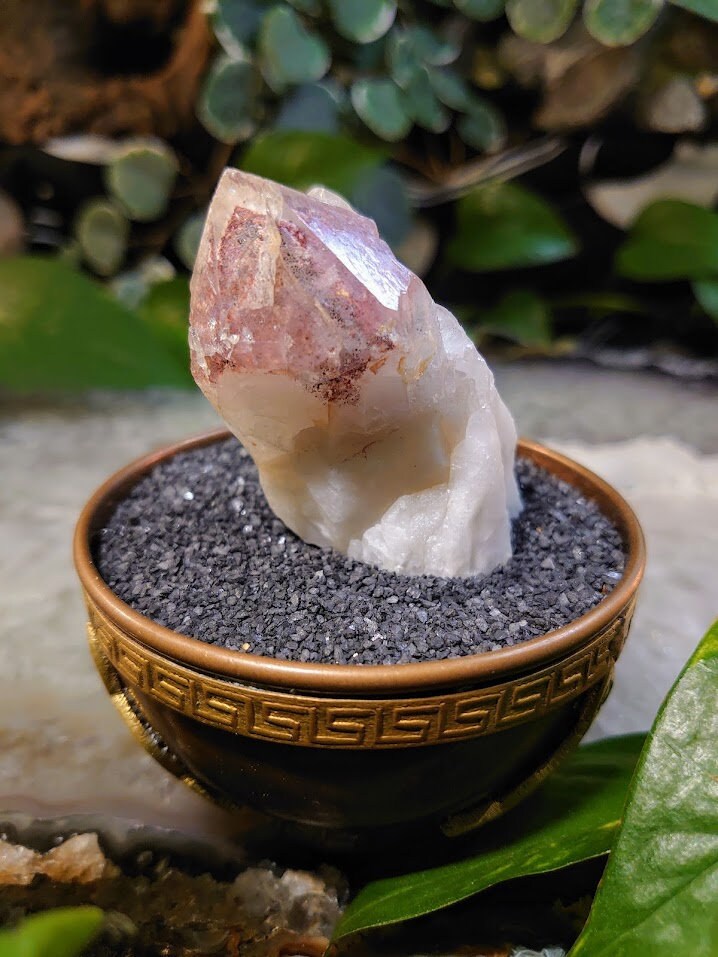 85g Fire Quartz Phantom / Hematoid Quartz for Crystal Healing / Meditation / Reiki / Home and Altar Decor