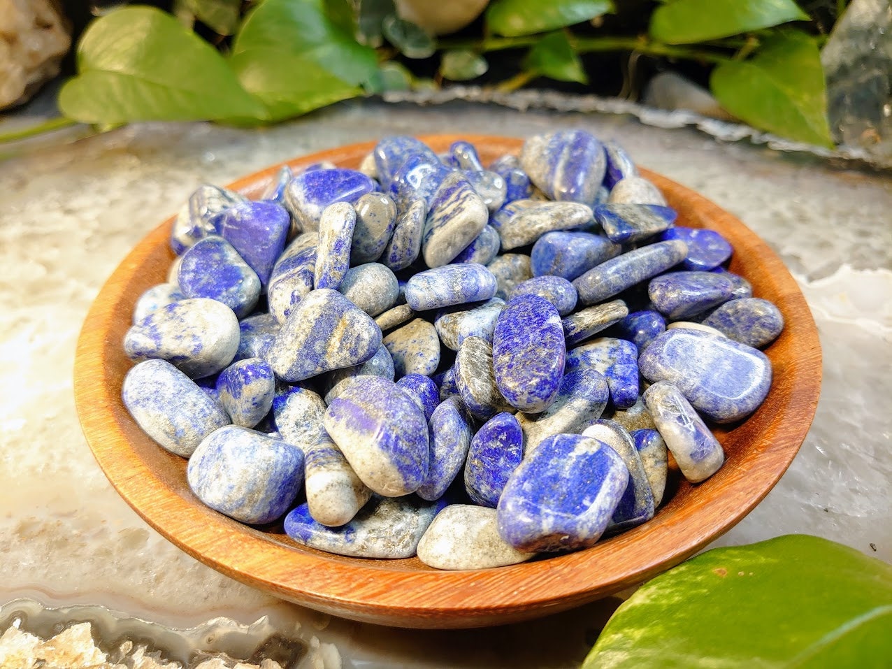 Small Lapis Lazuli Tumbled Stones from Afghanistan for Gifts/ Crystal Healing/ Meditation/ Reiki/ Chakra Balancing/ Decor/ Collection