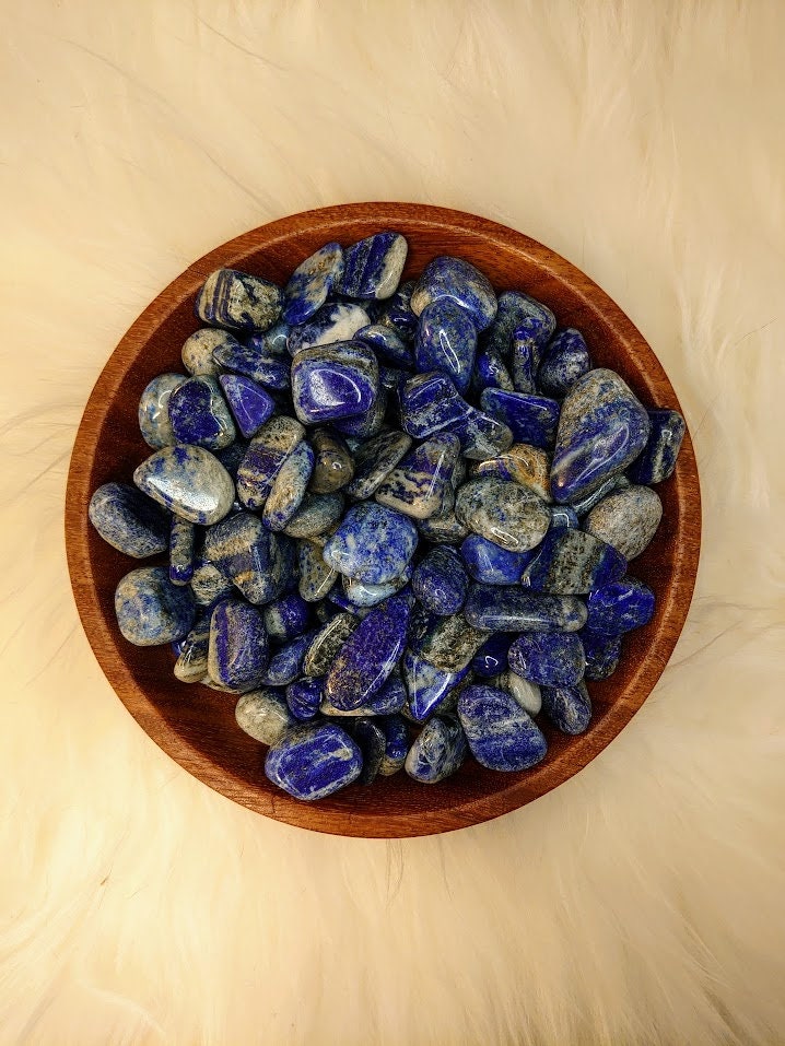Small Lapis Lazuli Tumbled Stones from Afghanistan for Gifts/ Crystal Healing/ Meditation/ Reiki/ Chakra Balancing/ Decor/ Collection