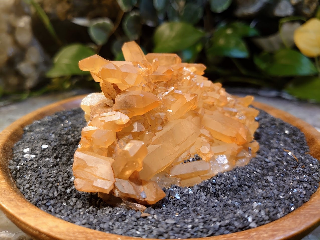 193g Tangerine Quartz Cluster with Self Healing from Minas Gerais, Brazil / Sunfire Quartz for Altar and Home Decor / Energy Work / Reiki