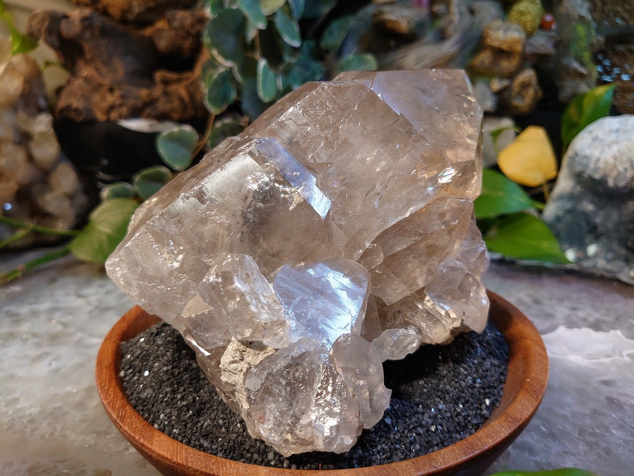 1,497g Smoky Quartz Cluster from Minas Gerais, Brazil for Crystal Healing/ Meditation/ Altar and Home Decor / Collection