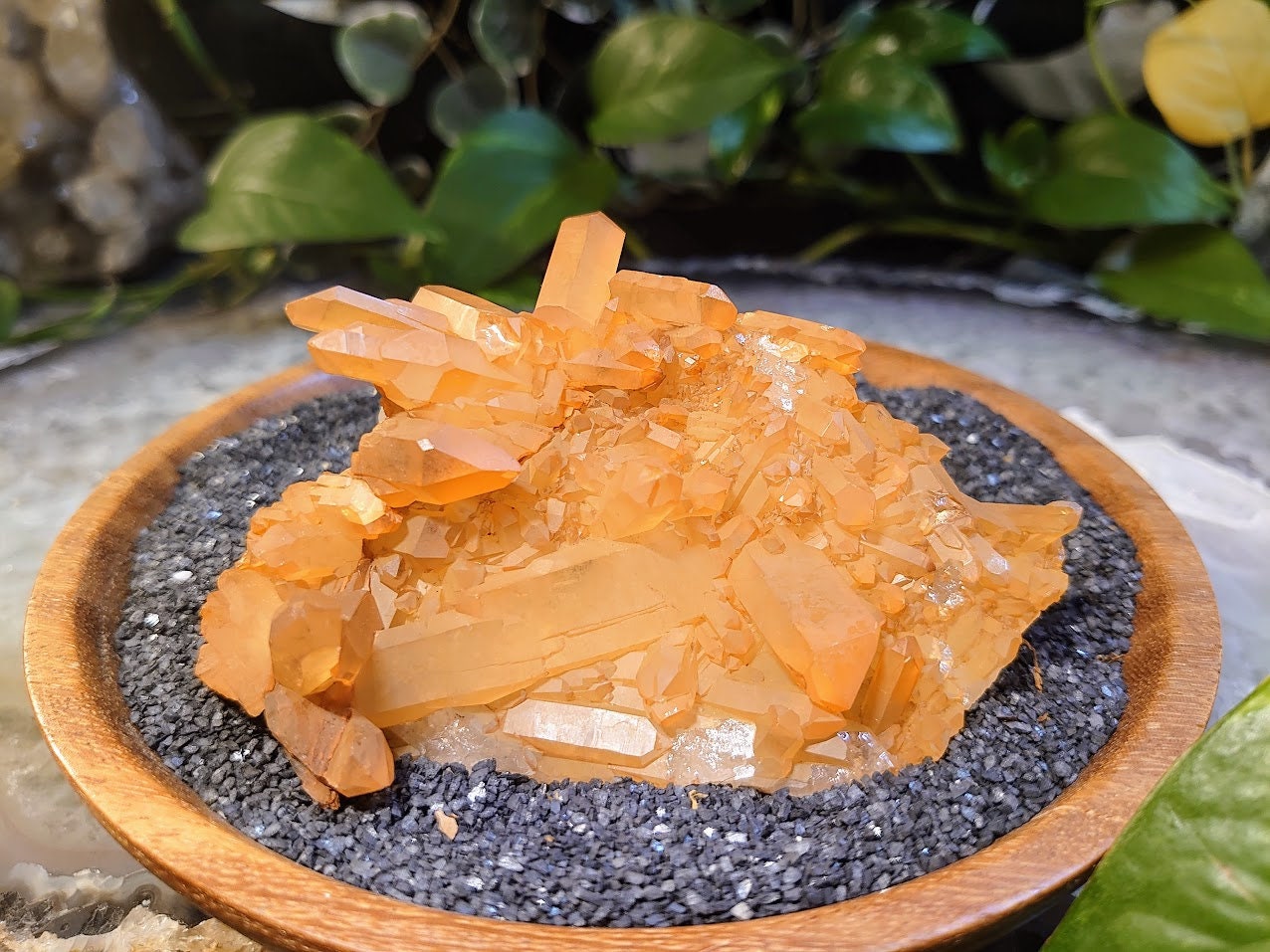 193g Tangerine Quartz Cluster with Self Healing from Minas Gerais, Brazil / Sunfire Quartz for Altar and Home Decor / Energy Work / Reiki