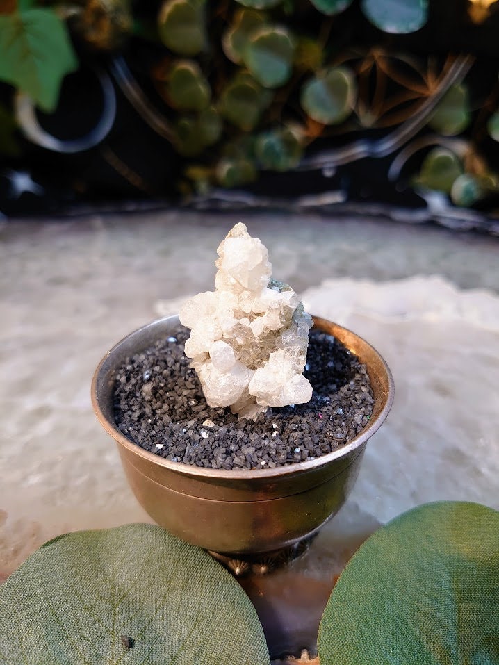 12.3g Clear Quartz and Calcite Cluster From Namibia / Thumbnail Specimen / for Desk Decor / Meditation / Reiki / Collection