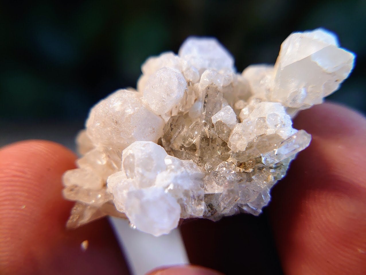 12.3g Clear Quartz and Calcite Cluster From Namibia / Thumbnail Specimen / for Desk Decor / Meditation / Reiki / Collection