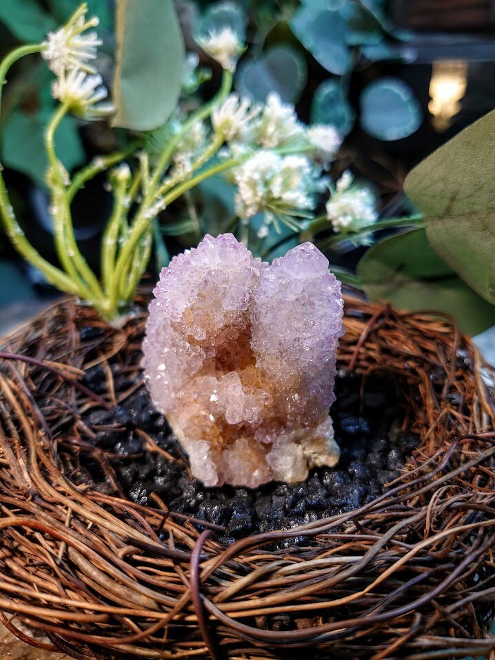 68g Spirit Quartz Cluster from ZA / Cactus Quartz / Spirit Amethyst for Crystal Healing / Meditation/ Reiki / Gifting