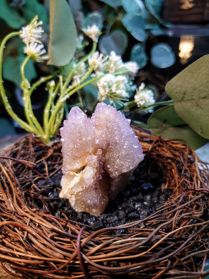 68g Spirit Quartz Cluster from ZA / Cactus Quartz / Spirit Amethyst for Crystal Healing / Meditation/ Reiki / Gifting