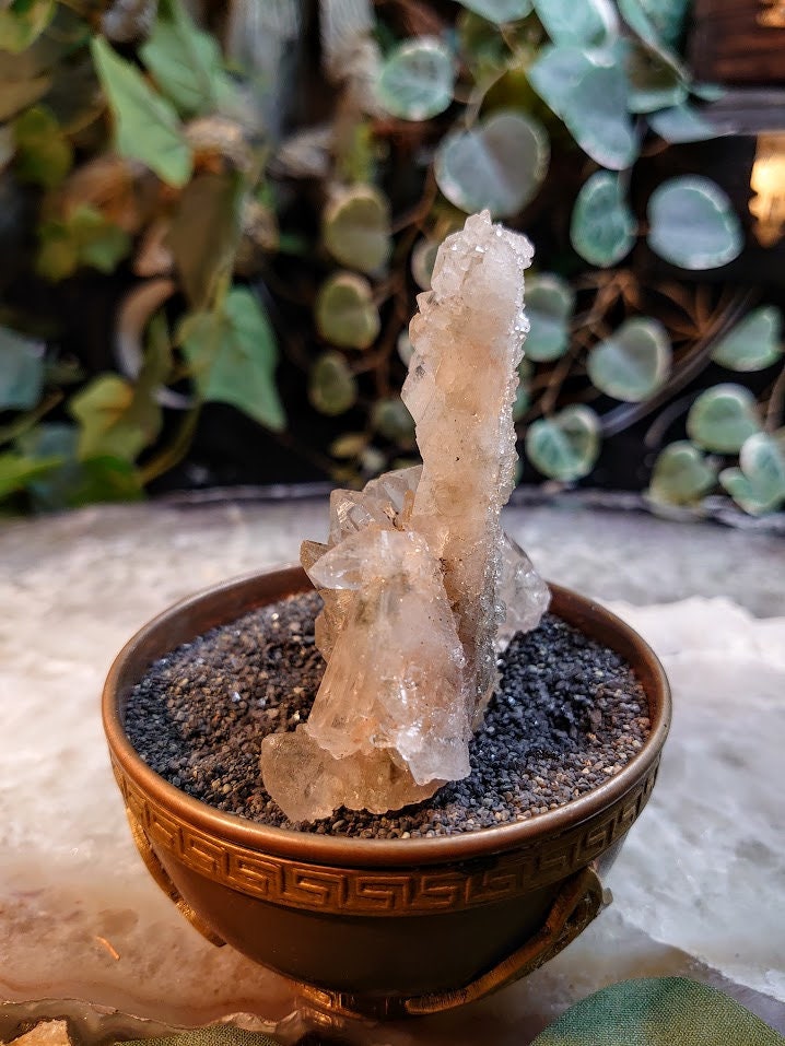 87.7g Himalayan Green/Pink Clear Quartz Cluster for Home & Altar Decor / Meditation / Reiki / Collection / Chlorite