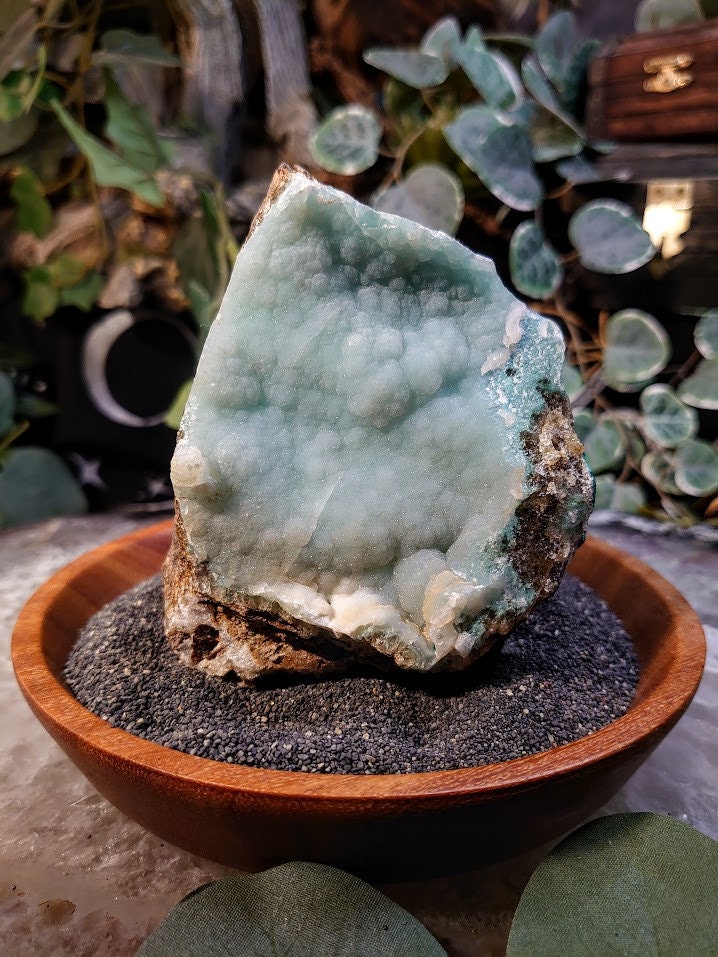 627g Natural Chrysocolla with Malachite on Matrix for Home and Altar Decor / Energy Work / Crystal Healing / Collection / Housewarming