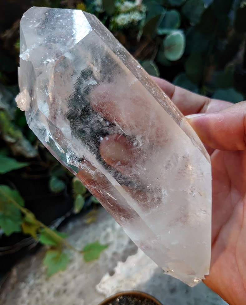 578g Large Double Terminated Arkansas Clear Quartz Crystal from the United States for Crystal Healing / Meditation / Collection / Lemurian