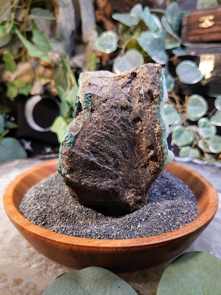 627g Natural Chrysocolla with Malachite on Matrix for Home and Altar Decor / Energy Work / Crystal Healing / Collection / Housewarming