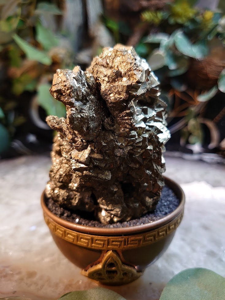 549g Large Cubic Pyrite Cluster from Morocco for Home & Altar Decor / Collection / Energy / Gifting