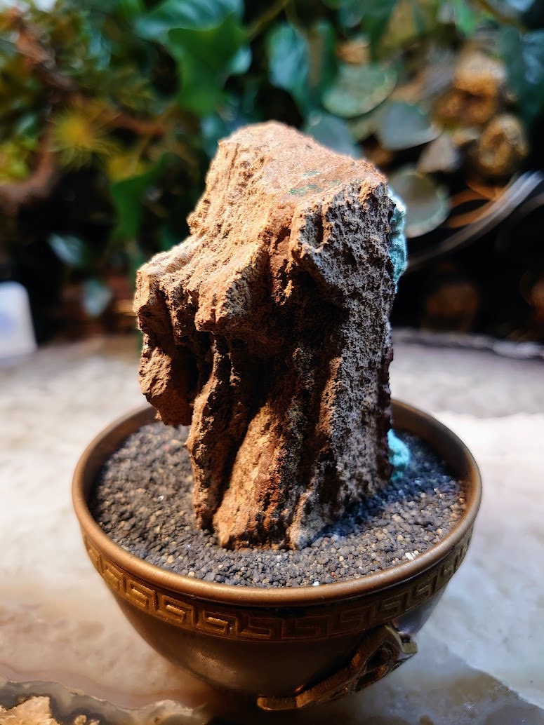 Natural Chrysocolla Druzy on Matrix for Home and Altar Decor / 104.4g / Energy Work / Crystal Healing / Collection
