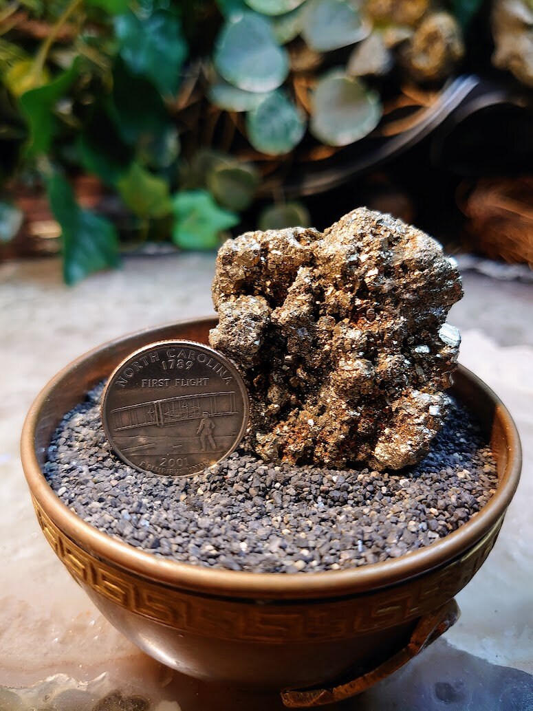 Pyrite "Fool's Gold" Sparkling Cluster from Huaron Mine, Peru, for Collection / 92g / Home and Altar Decor / Gifting