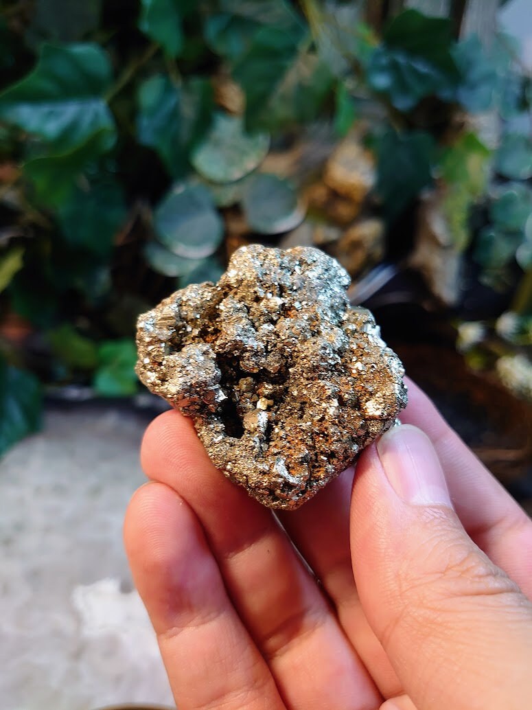 Pyrite "Fool's Gold" Sparkling Cluster from Huaron Mine, Peru, for Collection / 92g / Home and Altar Decor / Gifting