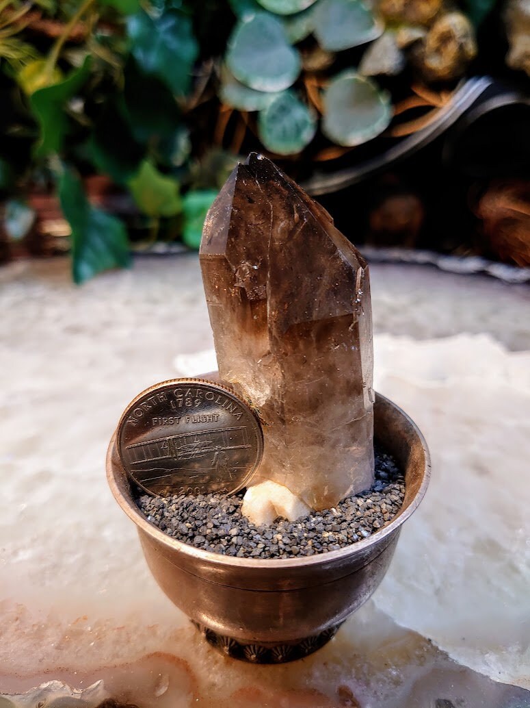 Natural Smoky Quartz Cluster from Malawi, Africa for Collection / 62.8g / Home and Altar Decor / Protection / Crystal Healing