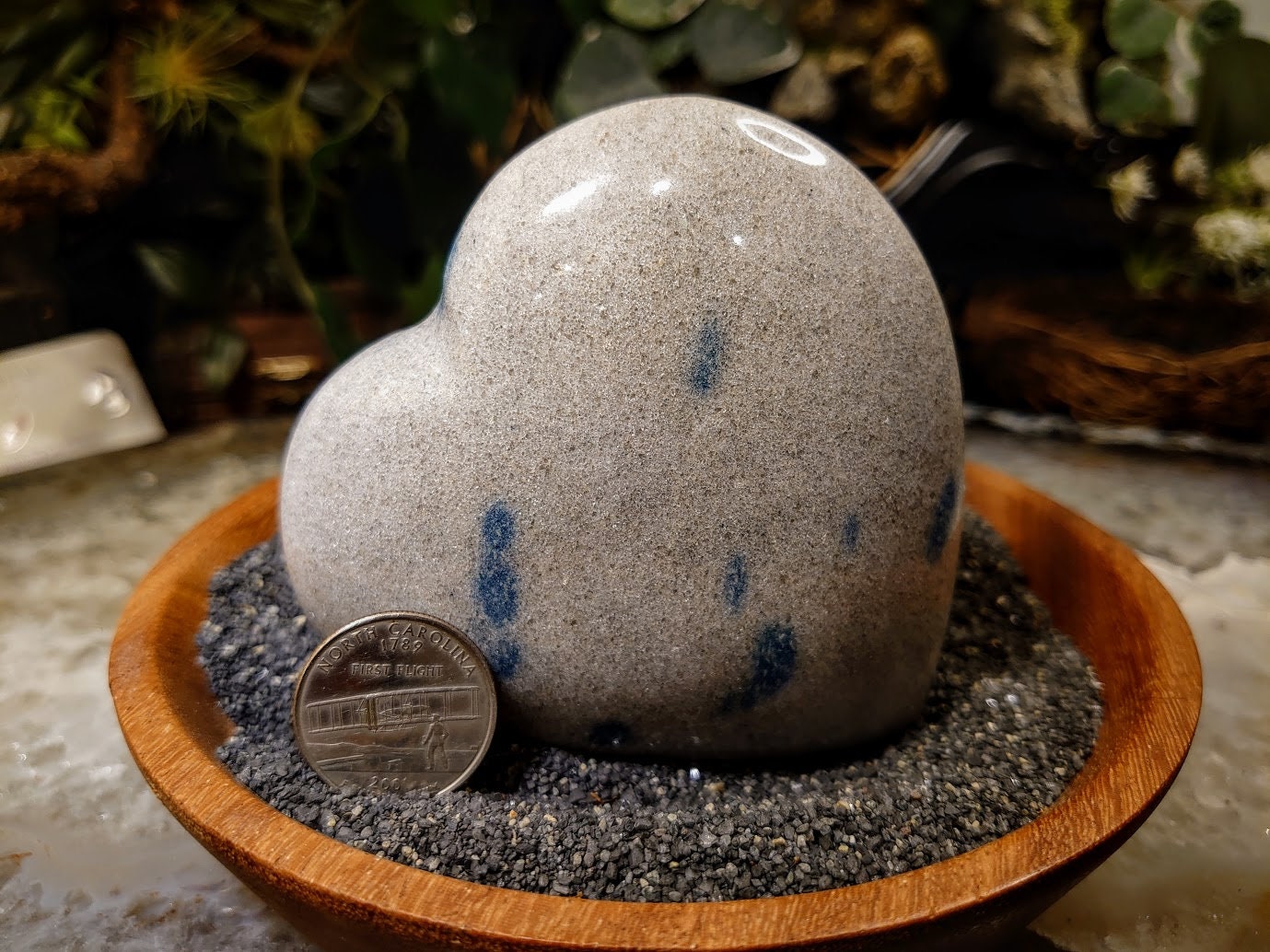 Polished Blue Spinel Heart from Madagascar for Home and Altar Decor / Crystal Healing / 430g / Gift for Her & Him / Have a Heart!