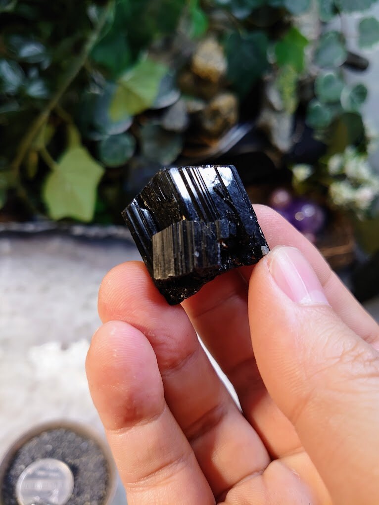 Beautiful Black Tourmaline / Schorl Crystal From Madagascar / 26.15g / Thumbnail Specimen / for Desk Decor / Reiki / Collection