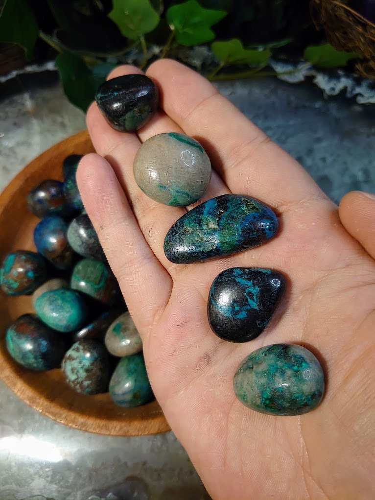 Shattuckite Tumbled Stones from Kaokoveld, Namibia for Altar and Home Decor / Crystal Healing / Reiki / Collection