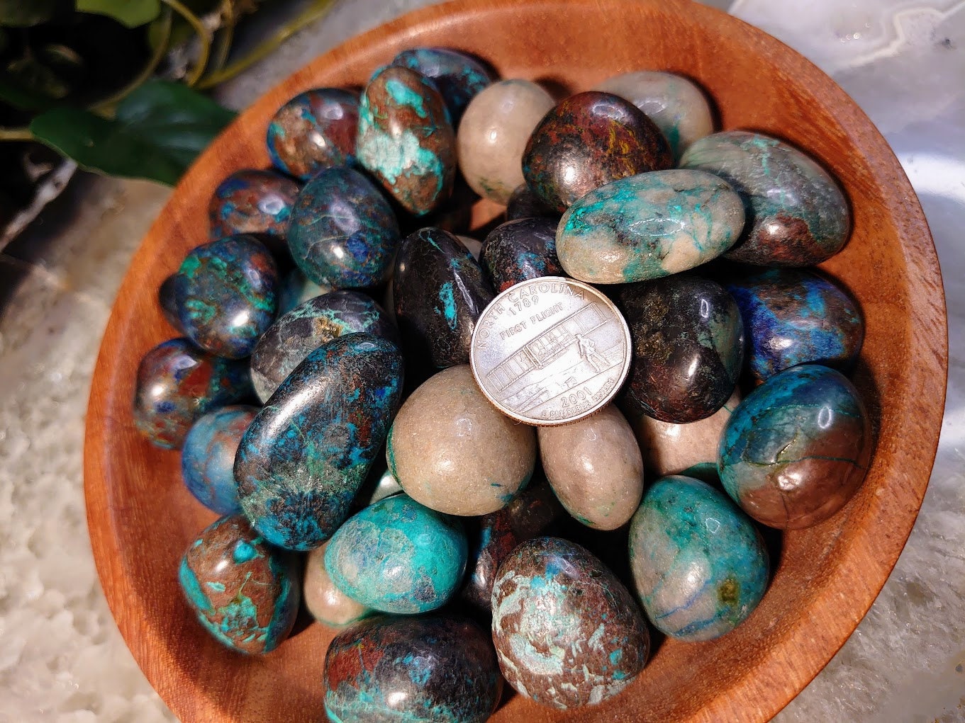Shattuckite Tumbled Stones from Kaokoveld, Namibia for Altar and Home Decor / Crystal Healing / Reiki / Collection