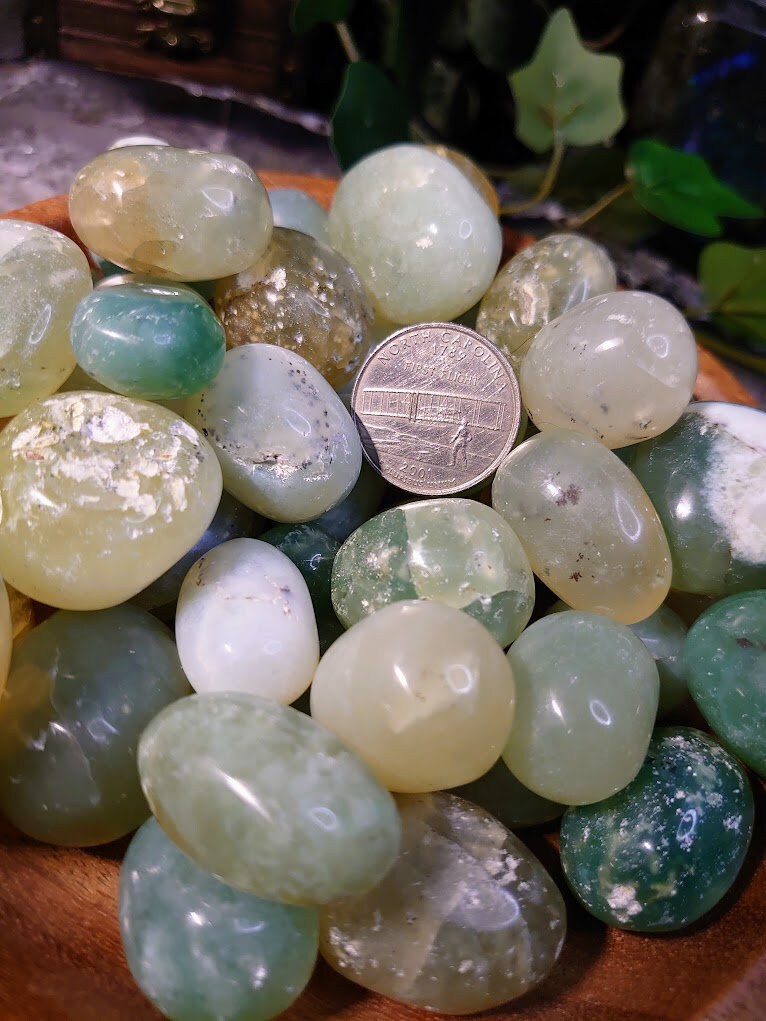 Chrysoprase Tumbled Stones from Indonesia for Crystal Healing / Meditation / Reiki / Home and Altar Decor / Gifting