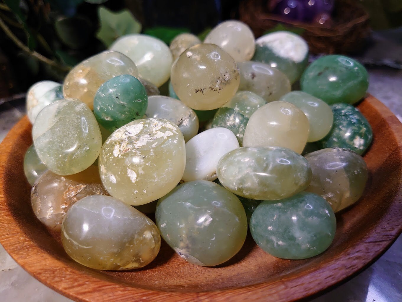 Chrysoprase Tumbled Stones from Indonesia for Crystal Healing / Meditation / Reiki / Home and Altar Decor / Gifting