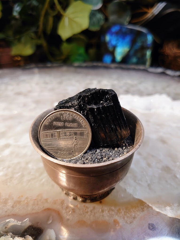 Beautiful Black Tourmaline / Schorl Crystal From Madagascar / 38.02g / Thumbnail Specimen / for Desk Decor / Reiki / Collection