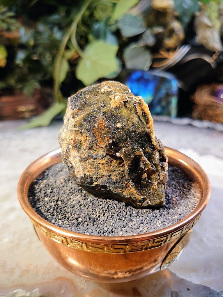 Green Chrome Chalcedony from Turkey for Home & Altar Decor / 100.22g / Collection / Crystal Healing