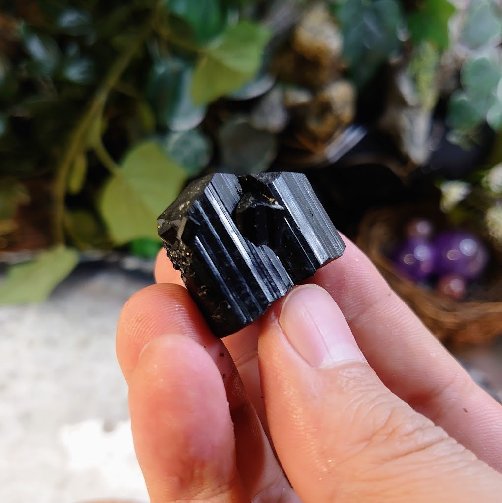 Beautiful Black Tourmaline / Schorl Crystal From Madagascar / 31.98g / Thumbnail Specimen / for Desk Decor / Reiki / Collection
