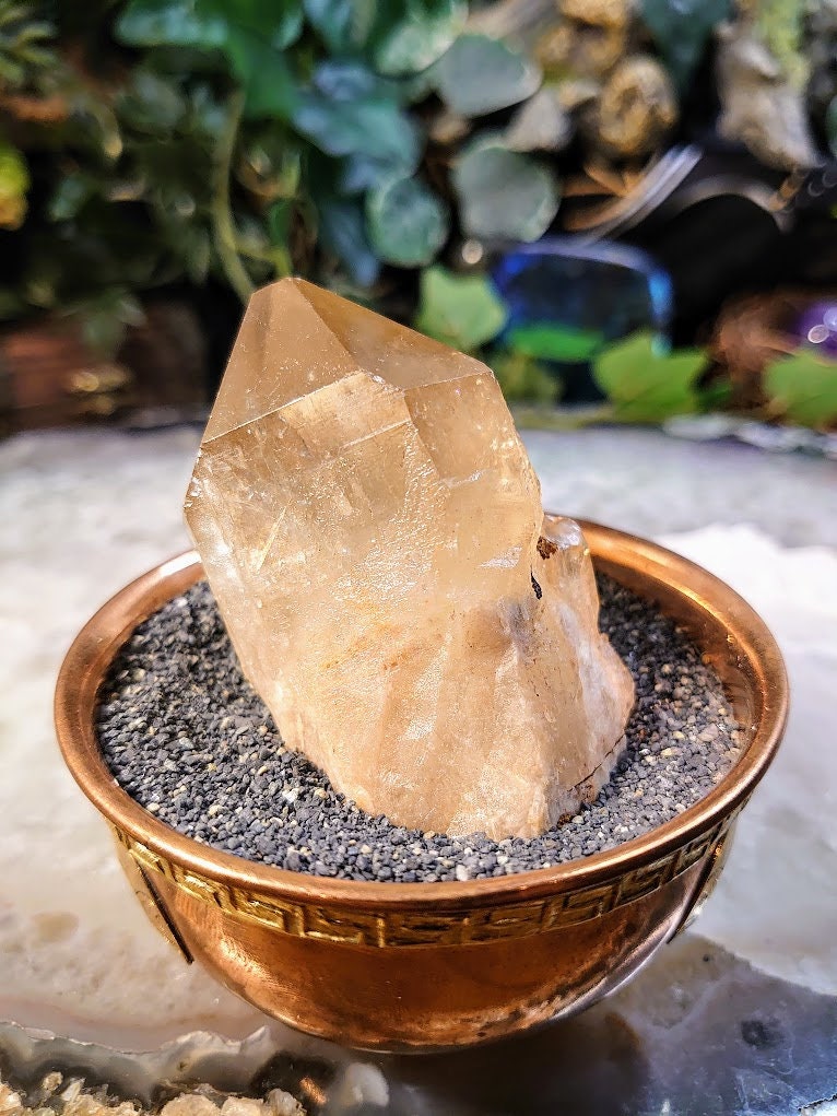 Natural Kundalini Congo Citrine Point for Altar and Home Decor / 135g / Energy Work / Crystal Healing / Reiki