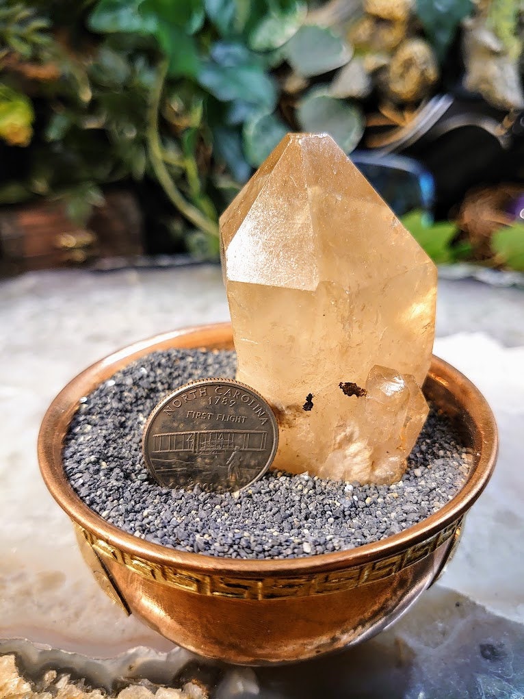 Natural Kundalini Congo Citrine Point for Altar and Home Decor / 135g / Energy Work / Crystal Healing / Reiki
