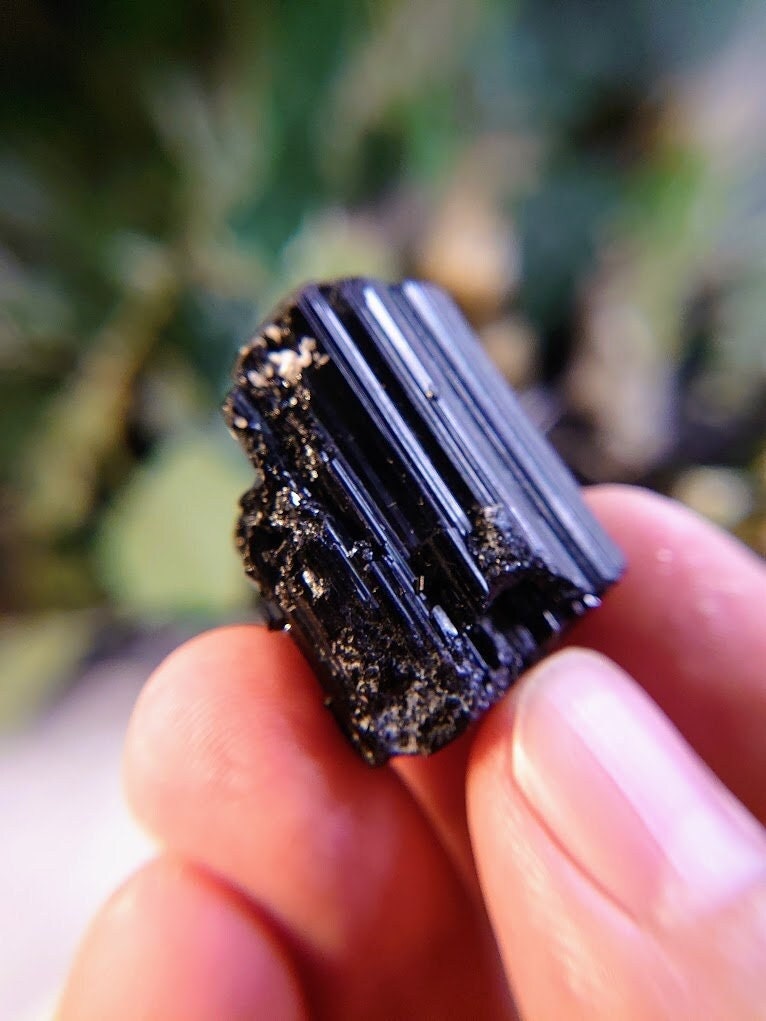 Glossy Black Tourmaline / Schorl Crystal From Madagascar / 28.23g / Thumbnail Specimen / for Desk Decor / Reiki / Collection