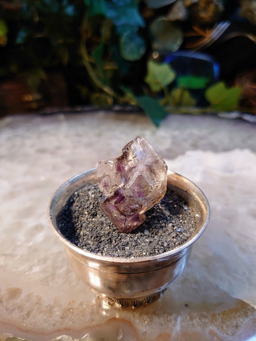 Smoky Skeletal Amethyst Point, Double Terminated from Espírito Santos, Brazil for Collection / 19.15g / Meditation/ Super Seven Locality