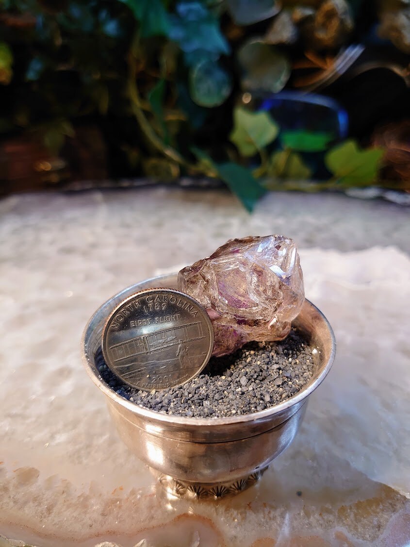 Smoky Skeletal Amethyst Point, Double Terminated from Espírito Santos, Brazil for Collection / 19.15g / Meditation/ Super Seven Locality