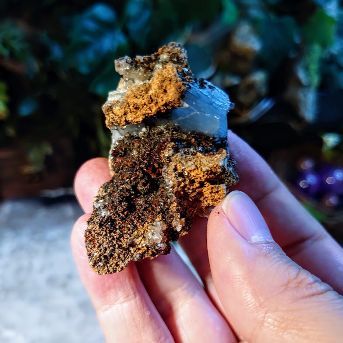 Beautiful Blue Barite Crystal Cluster with Quartz from Morocco for Home and Altar Decor / 56.80g / Collection / Crystal Healing